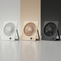 Nouveau ventilateur de table ultra-mince personnalisé de 2000 mAh, grande capacité, grand flux d'air, faible bruit, ventilateur de bureau extérieur, ventilateur de camping avec affichage de la puissance