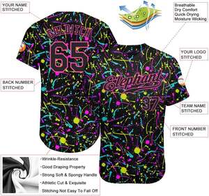 Camiseta de Béisbol Unisex Premium de Secado Rápido, Transpirable, Antibacteriana, Talla Grande, Uniforme de Equipo, Logotipo Personalizado Impreso, Algodón - Product Image 4