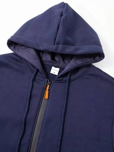 Sweat à capuche unisexe épais à fermeture éclair, super doux et respirant, en polaire 330g, broderie chenille personnalisée, chaud et brossé pour l'hiver - Product Image 3