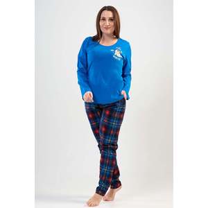 BAYAN P.SUPREM XXL O YAKA UZUN KOL ETEGI OVAL CEPLI PIJAMA TAKIM - SAX - SAX - Product Image 1