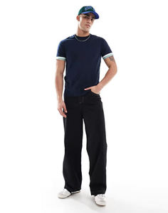 Venta al por mayor 100% algodón cuello redondo Ringer camiseta para hombres peso pesado impreso verano Camisetas con mangas largas de bloqueo transpirable - Product Image 3