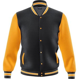 Veste universitaire à la mode pour hommes, décontracté, coupe régulière, blousons bombardiers de baseball Letterman, polaire - Product Image 1