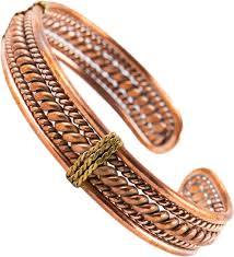 Bracelet manchette en laiton plaqué cuivre Artisan Aura Accessoires de bijoux artificiels de mariage/fiançailles pour femmes fabriqués en Inde - Product Image 5