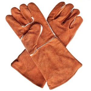 Vente chaude Réfléchissant En Cuir De Vache Fendu Maille Logo Gants De Soudage Manutention Industrielle Construction Sécurité Gantelet - Product Image 5