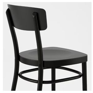 Chaise de cafétéria moderne en bois noir pour les hôtels, les écoles, les halls, les centres commerciaux, les hôpitaux et les restaurants. - Product Image 2