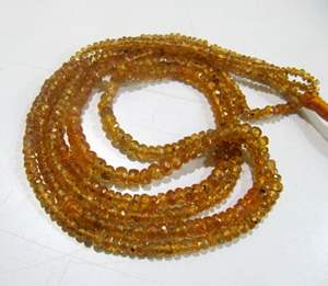 Natural Fanta granate amarillo Rondelle facetado 3mm alta calidad eminente joya cuentas hebras 8 pulgadas - Product Image 4