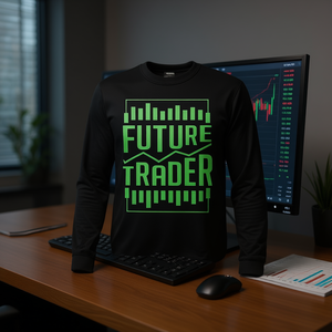 T-shirt à manches longues pour les futurs traders boursiers, T-shirts promotionnels pour les futurs traders boursiers - Product Image 3