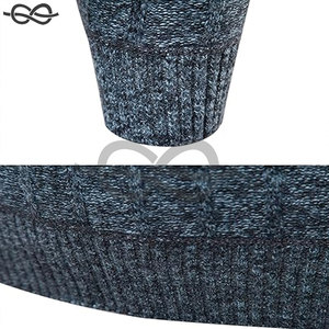 Suéter para hombre Quarter Zip Striped Pullover Color Block Polo Sudaderas Otoño Invierno Primavera Casual Warm Knit Top Elegante - Product Image 6