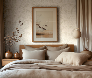 Fabriqué en Allemagne, design européen, rouleaux de papier peint blanc beige, vinyle non tissé, maison et vie, 10,05 x 0,53 m - Product Image 5