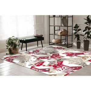 Tapis imprimé - Tapis à thème hivernal, Tapis de Noël, Tapis de Noël, Tapis paysager, Tapis en velours - Product Image 3