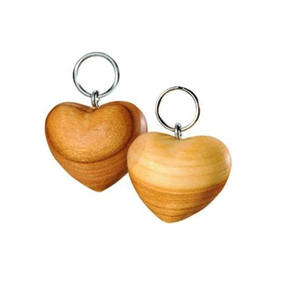 Cadeaux Porte-clés en bois fait main pour sac d'école et meilleurs cadeaux pour les couples porte-clés en bois en forme de cœur - Product Image 2