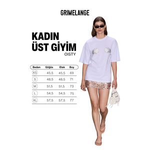 T-shirt pour femme GRIMELANGE OISTY en tissu doux 100% coton biologique imprimé et orné de pierres - Product Image 6