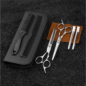 Tijeras de Peluquería, Tijeras de Corte de Pelo con Mango Dividido, Tijeras de Corte de Pelo de Hoja Plana, Kit de Peluquería para Mascotas, Herramientas de Salón Portátiles - Product Image 2