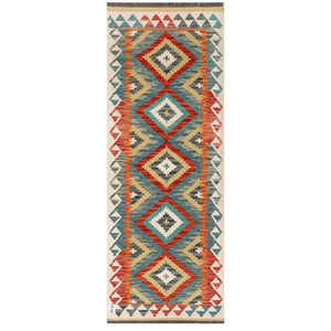 พรมกิลิม ไมมาณา อัฟกานิสถาน ขนาด 194 x 71 ซม. พรมปูพื้นและชุดพรม - Product Image 1