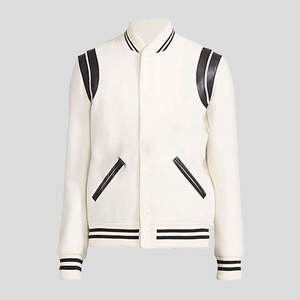 Chaqueta universitaria de lana de secado rápido con logotipo personalizado frontal largo para hombre con estilo de calle alta lista para invierno - Product Image 1