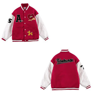 Vestes universitaires d'hiver unisexes personnalisées avec votre propre marque, patchwork en laine, coupe-vent, respirantes, écologiques, en fourrure de mouton, couleur et logo personnalisés - Product Image 4