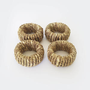 Woven <b>table</b> napkin holder seagrass <b>cloth</b> ring highest quality sea grass rings for dinner napkins - Product Image 4
