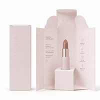 Boîte en papier personnalisée pour rouge à lèvres, boîte cosmétique pliante de luxe avec insert, logo personnalisé imprimé, emballage cadeau pour rouge à lèvres
