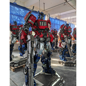 Venta de fábrica Esculturas de Arte de resina de fibra de vidrio para exteriores de tamaño real Bumble <span class=keywords><strong>Bee</strong></span> Robot Optimus Prime Transformer - Product Image 4