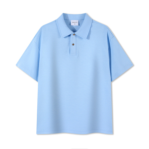 Algodón 200 GSM de alta calidad para camisetas Polo, uniformes de manga corta, ropa cómoda, logotipo personalizado, patrón sólido, tela de punto - Product Image 1