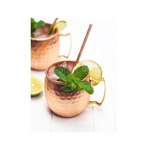 Le dernier modèle de tasse en cuivre Hammer Point Moscow Mule avec poignée dorée 14oz Moscow Mule Mugs du fournisseur indien - Product Image 4
