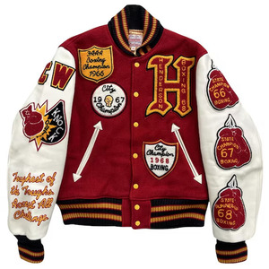 Chaquetas Varsity de Piel de Oveja de Alta Calidad Anti-UV para Hombre y Mujer, Nuevo Estilo con Cuello Alto, Todas las Tallas y Colores, Lana de Baja Densidad - Product Image 1