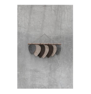 Nouveau créatif tissé à la main coton corde feuille macramé tenture murale en marron Orange blanc couleur parfait pour la décoration intérieure élégante - Product Image 4