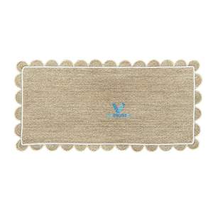 Gran oferta de Vietrustic, alfombras de fibra Natural con curva ondulada, inspiración para el hogar, Alfombra de yute, alfombra con forma de flor para habitación de bebé - Product Image 5