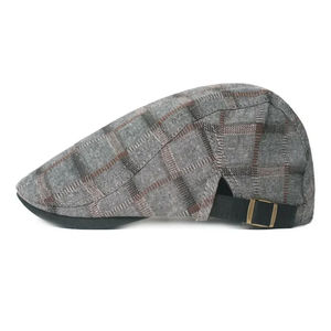 2025 nueva llegada hombres primavera y verano británico Vintage elegante gorra informal a cuadros para hombres gorra de alta calidad - Product Image 5
