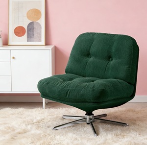 Nouveauté Canapé paresseux confortable, fauteuil pivotant rembourré doux, tissu en velours côtelé, siège unique, espace de détente à domicile - Product Image 4