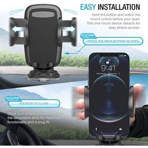 Supporto per telefono da auto Aachen Schnitzer MB000313 con montaggio sul cruscotto, altezza regolabile e rotazione a 360 gradi - Product Image 3
