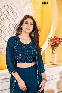 Evergreen Design Nouvelle Collection Blooming Georgette Trois Pièces Collection Femme Fabricant De Mode - Product Image 3