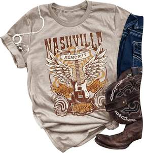 Country Music and <b>Beer</b> Funny Drinking <b>Shirt</b> for Women Summer Vacation T <b>Shirts</b> Vintage Country <b>Shirts</b> Tops Jersey Casual Printed - Product Image 1