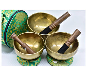 Singing Bowls Classic Tibetan Design Handmade Polished Stainless Steel Eco-Friendly Meditation Yoga Healing <b>Sounds</b> Therapy - Product Image 2