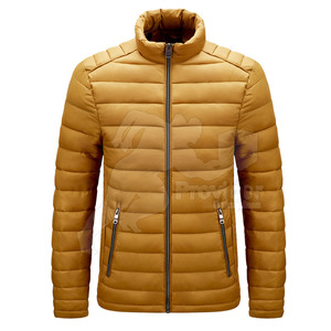 Wholesale Custom Logo Front Stand Collar Polyester <b>Men</b> Puffer <b>Jacket</b> Waterproof Outdoor Use - Product Image 1