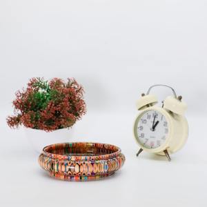 Bol décoratif en résine de marbre coloré plateau de pièce maîtresse artistique fabriqué à la main Accent de table élégant pour la cuisine à la maison ou le salon - Product Image 4