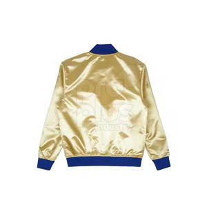 Veste en satin pour homme, légère et élégante, col montant, logo sur le devant, écologique, respirante, lisse, brillante, confortable pour un usage quotidien - Product Image 2