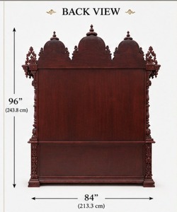 Mandir de Estilo Tradicional del Sur de la India, Personalizable, Duradero, de Madera de Teca Sólida, Unidad de Pooja Grande de Estilo Antiguo, Fabricante - Product Image 4