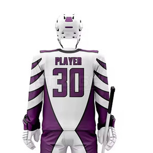 Uniforme de hockey sur glace durable pour équipe, avec tissu en maille respirant, polyester léger et écologique pour une performance optimale lors des matchs - Product Image 6