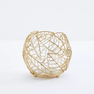 Golden Foil <b>Marble</b> Tea Light <b>Holder</b> for Christmas Decoration T Light <b>Candle</b> <b>Holder</b> With Sizes of 4 Inches at Cheap Prices - Product Image 6