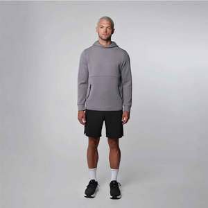 Sudadera con capucha de golf de manga corta de alta calidad para hombres con diseño de cremallera completa de LICRA elástica de cuatro vías tela de secado rápido - Product Image 1