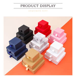 Nouveau tiroir boîte bijoux marbre boîte à bijoux bijoux noir emballage anneau boucle d'oreille pendentif collier Bracelet boîte de rangement - Product Image 5