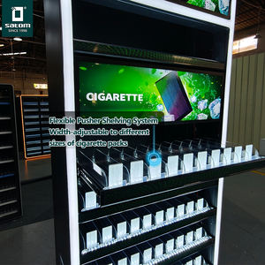 Étagère de présentation de cigarettes et de tabac en métal de grande taille avec éclairage d'ambiance pour les magasins et les supermarchés - Product Image 3