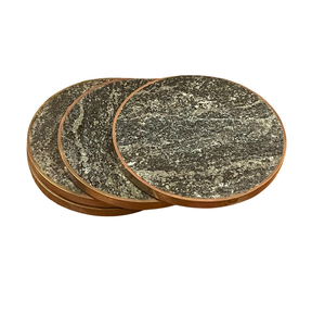 Sous-verres carrés en laiton faits à la main pour mariage anniversaire café thé boissons marbre restaurants - Product Image 2