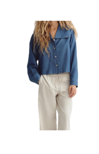 Camisa corta vaquera de tela de alto rendimiento para mujer a la moda con tamaños personalizados disponibles en suministro mayorista de India - Product Image 3