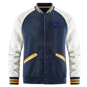 Concevez votre propre veste universitaire d'hiver personnalisée avec col montant et logo frontal 100% coton de haute qualité pour hommes - Product Image 1