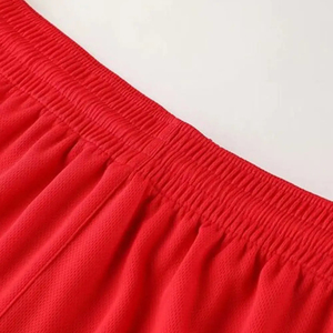 Men Red Gradient Basketball Jersey Set Sleeveless V-Neck Moisture Wicking Polyester Uniform Summer Sport Wear Ronpex - Product Image 5
