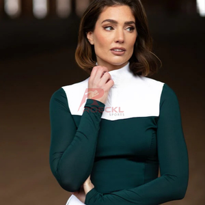 Stylish women <b>equestrian</b> shirts crafted from lightweight durable breathability and elegant look for horse riding competitions - Product Image 2