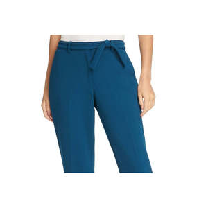 Pantaloni Eleganti da Donna DKNY a Vita Alta con Cintura in Crêpe Blu Taglia 6P, Antipiega e Traspiranti, Stile da Ufficio - Product Image 2