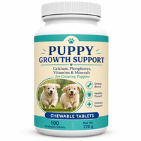 Complément alimentaire pour chiens OEM, comprimés à mâcher au calcium et au phosphore, développement osseux des chiots, soutien minéral quotidien, marque privée